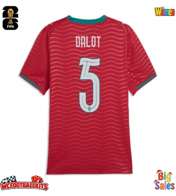 Portugal Diogo Dalot #5 Replica Home Stadium Shirt for Women World Cup 2026 Short Sleeve